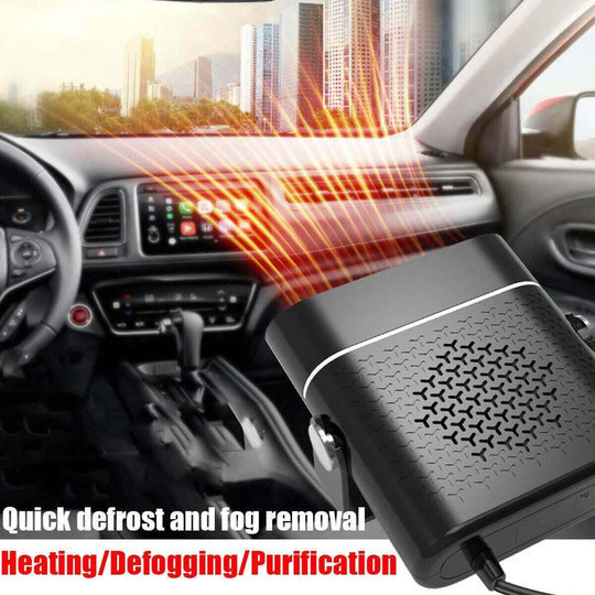 3 In 1 Car Heater Defogger Plug In Cigarette Lighter Mini Car Heater Defroster ABS Car Heaters Fan Defogger Anti-Fog - Gadget Aliens