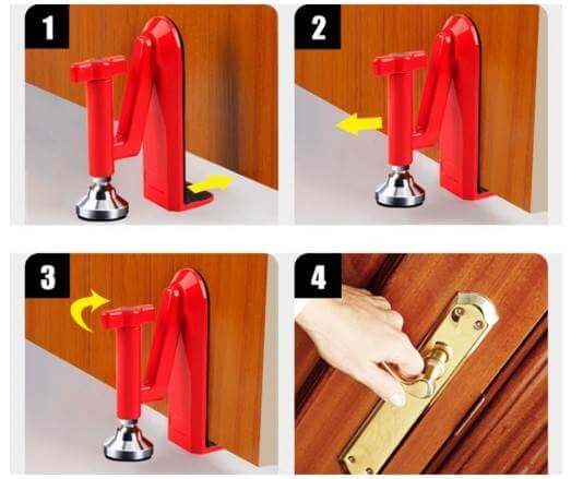 Best Portable Door Jammer Lock Brace- USA, Canada, Mexico - Gadget Aliens 