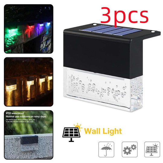 Solar Step Light – RGB Color-Changing Outdoor Lamp