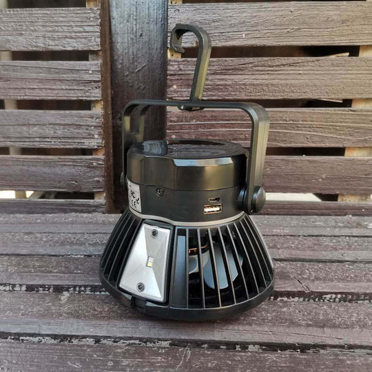 Solar Camping Light Foldable Fan Hanging Hook Rechargeable Battery Operated USB 3 Level Air Flow Fan For Camping Tent - Gadget Aliens 