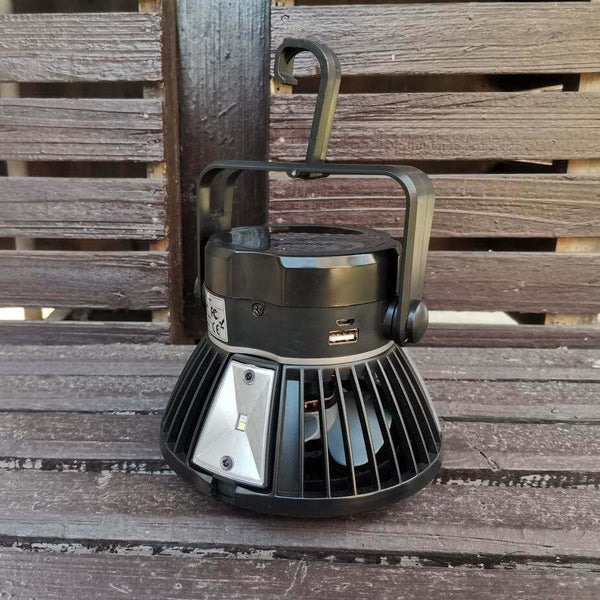 Solar Camping Light Foldable Fan Hanging Hook Rechargeable Battery Operated USB 3 Level Air Flow Fan For Camping Tent - Gadget Aliens 