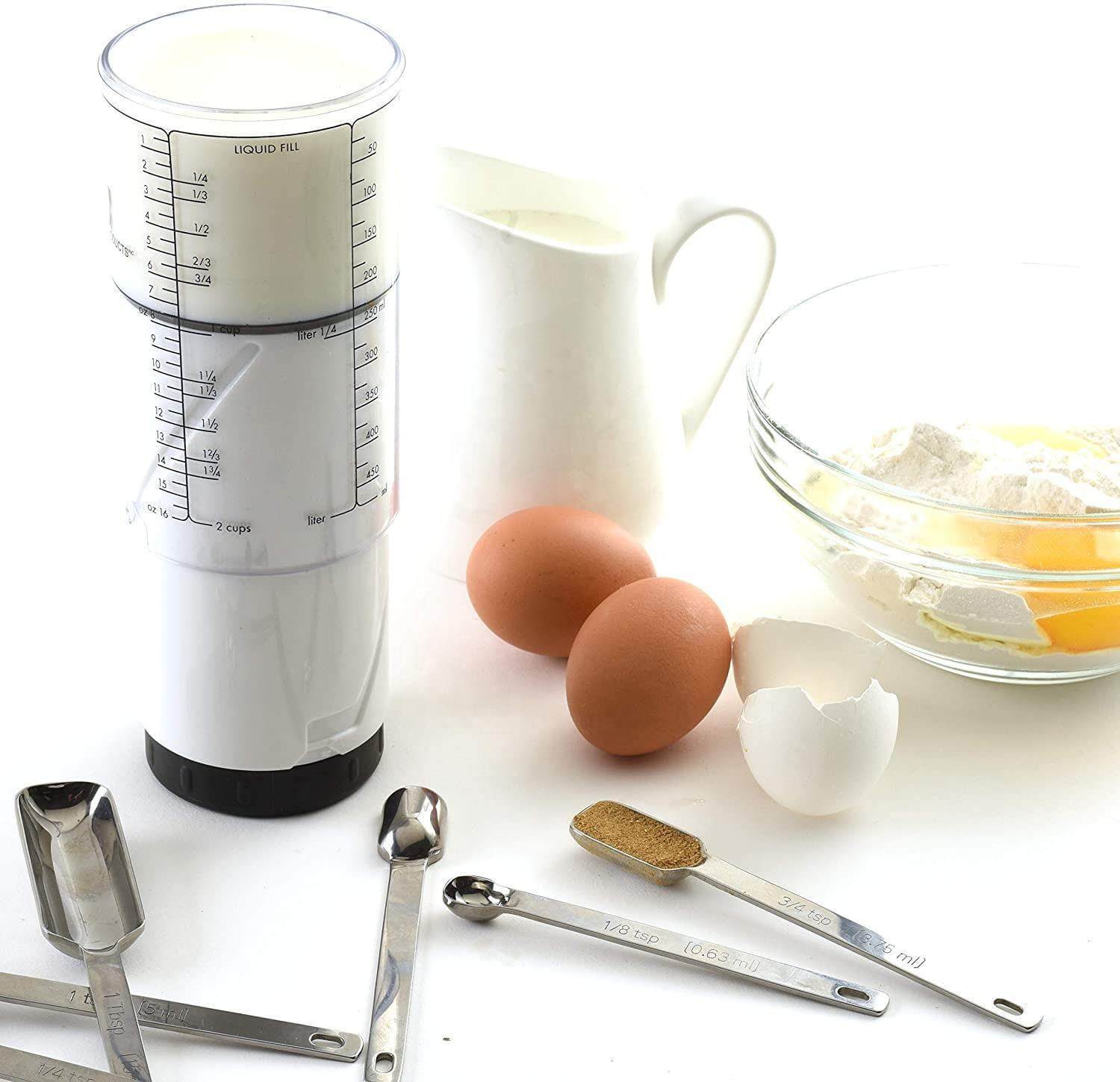 Plastic Rotating Adjustable Measuring Cups Kitchen Gadgets - Gadget Aliens 
