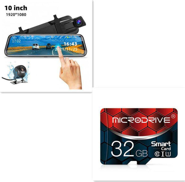 Front and Rear Dual Recording Rear View Mirror Dash Cam - Gadget Aliens 