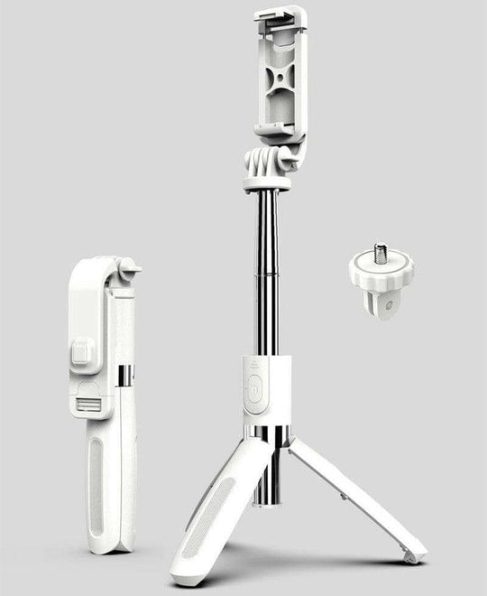 Compatible with Apple, Tripod Selfie Stick Mobile Universal Live Triangle Bracket One Bluetooth Selfie Artifact - Gadget Aliens