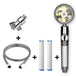 Propeller Driven Shower Head With Stop Button And Cotton Filter Turbocharged High Pressure Handheld Shower Nozzle - Gadget Aliens 