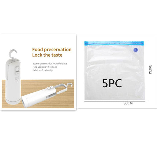 4 In 1 Portable Electric Vacuum Sealer For Vacuum Storage Bags Kitchen Gadgets - Gadget Aliens