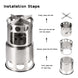 Portable Camping Stove Combo Wood Burning Stainless Steel Stove And Cooking Pot Set For Outdoor Backpacking Fishing Hiking - Gadget Aliens 