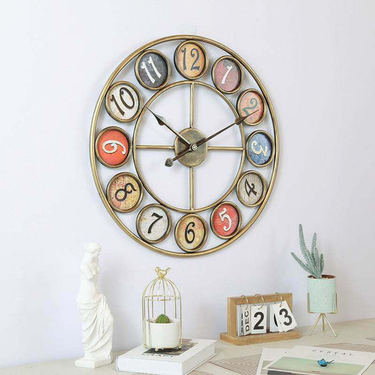 Vintage Digital Clocks And Watches, Iron Art Circular Creativity - Gadget Aliens