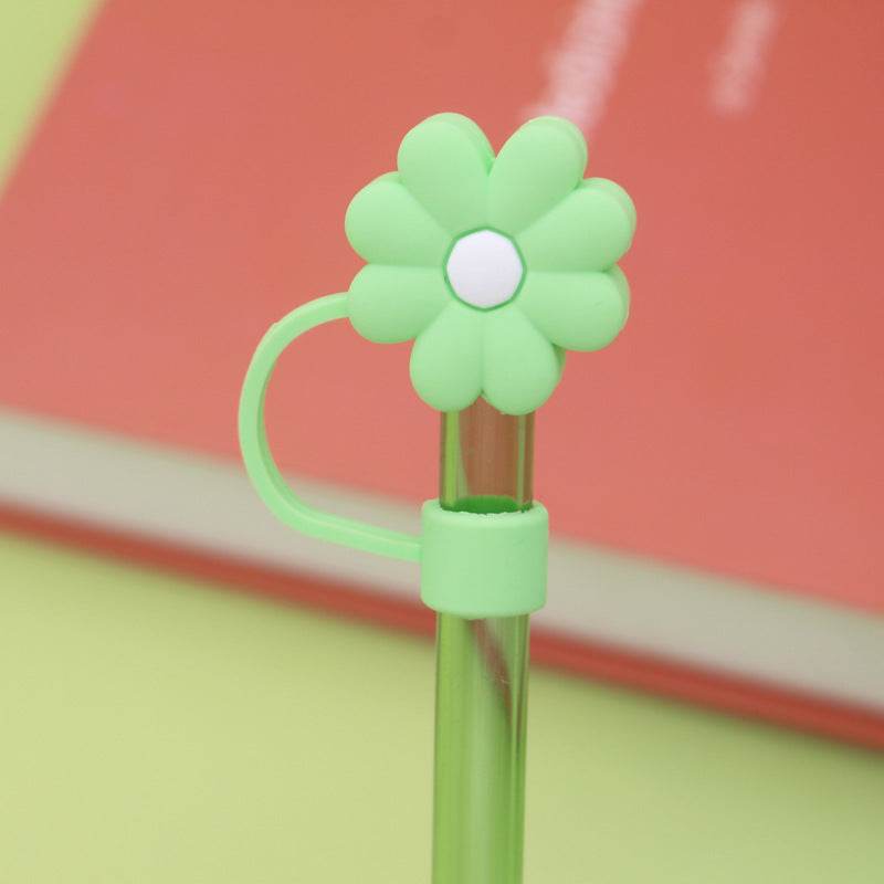 Cute Silicone Straw Covers Cap For 40ml Cup Reusable Straw Tips Lids Dust-Proof Drinking Straw - Gadget Aliens