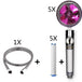 Propeller Driven Shower Head With Stop Button And Cotton Filter Turbocharged High Pressure Handheld Shower Nozzle - Gadget Aliens 