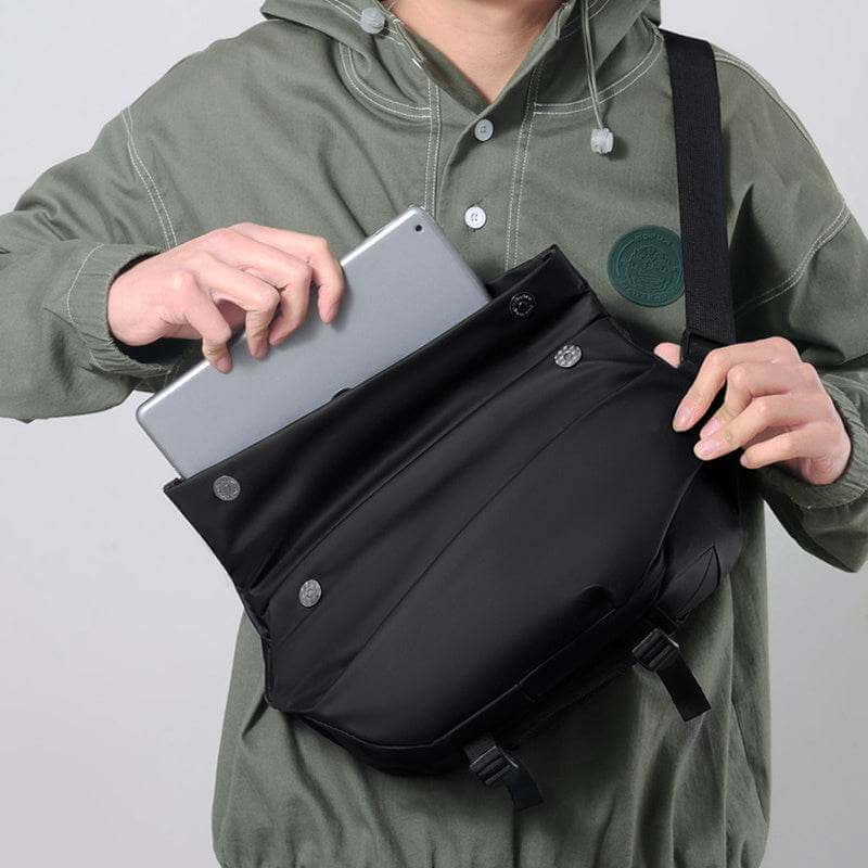 Functional Crossbody Bag Men Cool Motorcycle Sling Backpack Shoulder Chest Bag - Gadget Aliens