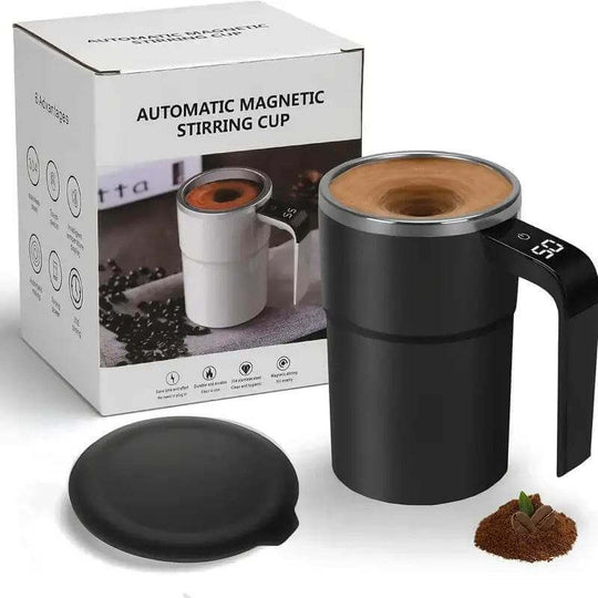 Electric Coffee Mug USB Rechargeable Automatic Magnetic Cup IP67 Waterproof Food-Safe Stainless Steel For Juice Tea Milksha Kitchen Gadgets - Gadget Aliens 