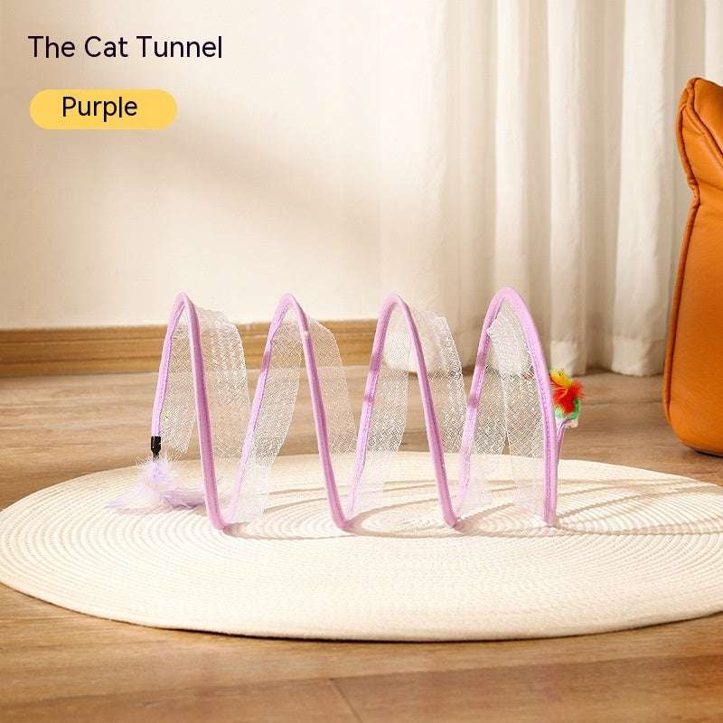 Unleash Natural Instincts with Our Interactive Folded Cat Tunnel