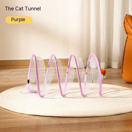 Unleash Natural Instincts with Our Interactive Folded Cat Tunnel