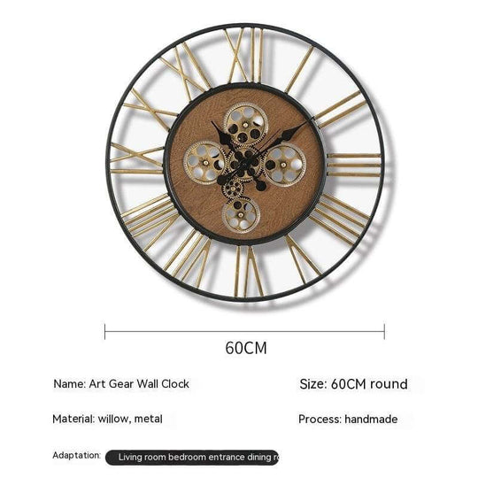 American Retro Decoration Creative Mechanical Style Decorative Clocks - Gadget Aliens