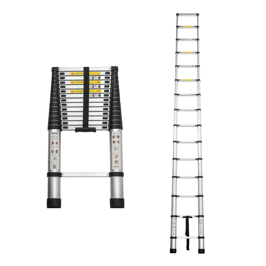 Aluminum Telescoping Ladder For Outdoor Work - Gadget Aliens