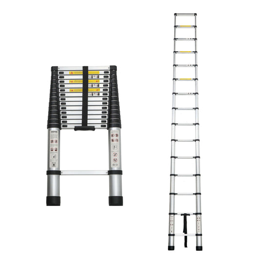 Aluminum Telescoping Ladder For Outdoor Work - Gadget Aliens 