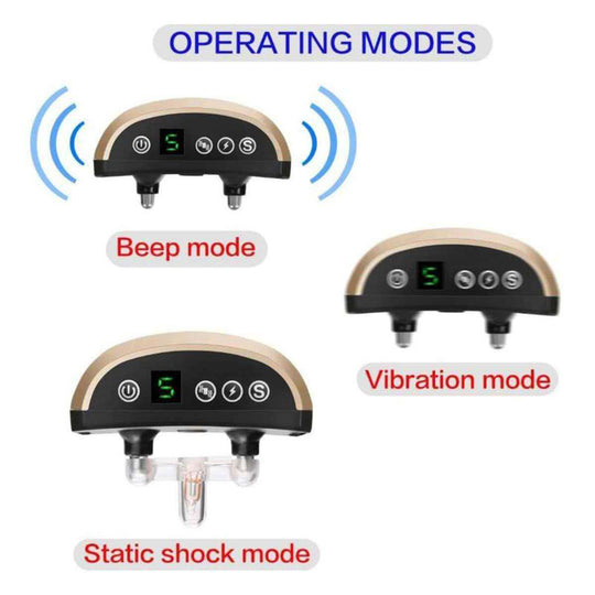 Electronic Dog Training Device With Electric Shock Collar And Screen - Gadget Aliens 