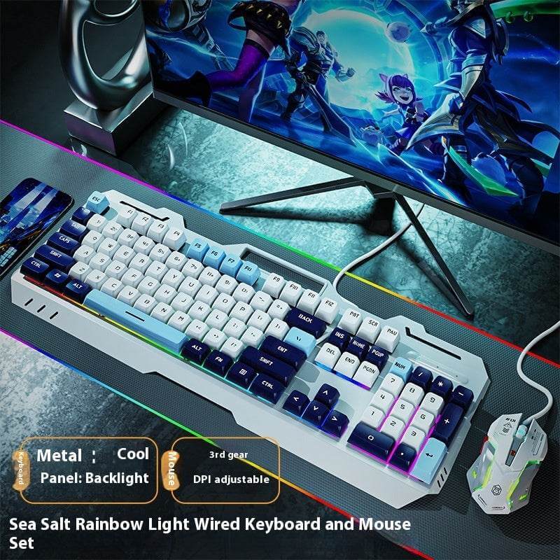 Keyboard Wired Mechanical Feeling Gaming Electronic Sports Desktop Computer Mute - Gadget Aliens