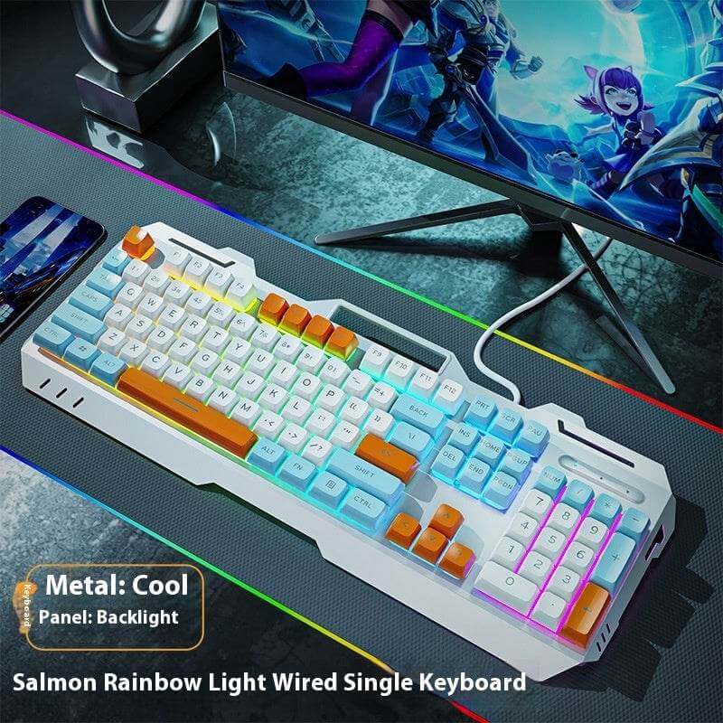 Keyboard Wired Mechanical Feeling Gaming Electronic Sports Desktop Computer Mute - Gadget Aliens