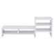 Computer Laptop Monitor Riser Stand Desktop Wooden Storage Organizer 3 Layer Shelf (White) - Gadget Aliens 