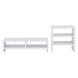 Computer Laptop Monitor Riser Stand Desktop Wooden Storage Organizer 3 Layer Shelf (White) - Gadget Aliens 