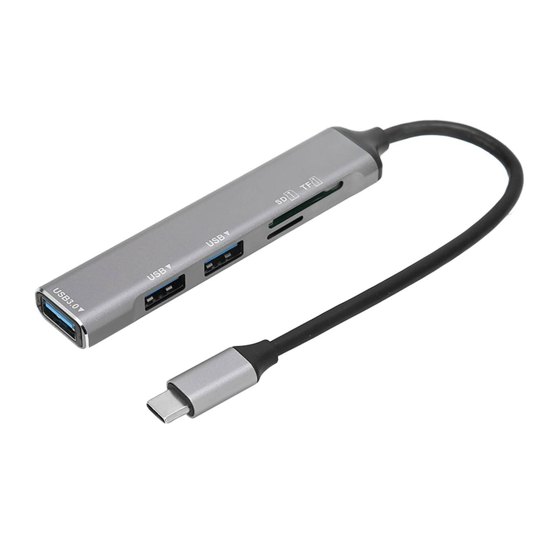 USB C Hub 5 in 1 Plug and Play Type C Hub Metal Electronics Type C Docking Station USB C Adapter for Windows for Linux Black - Gadget Aliens 