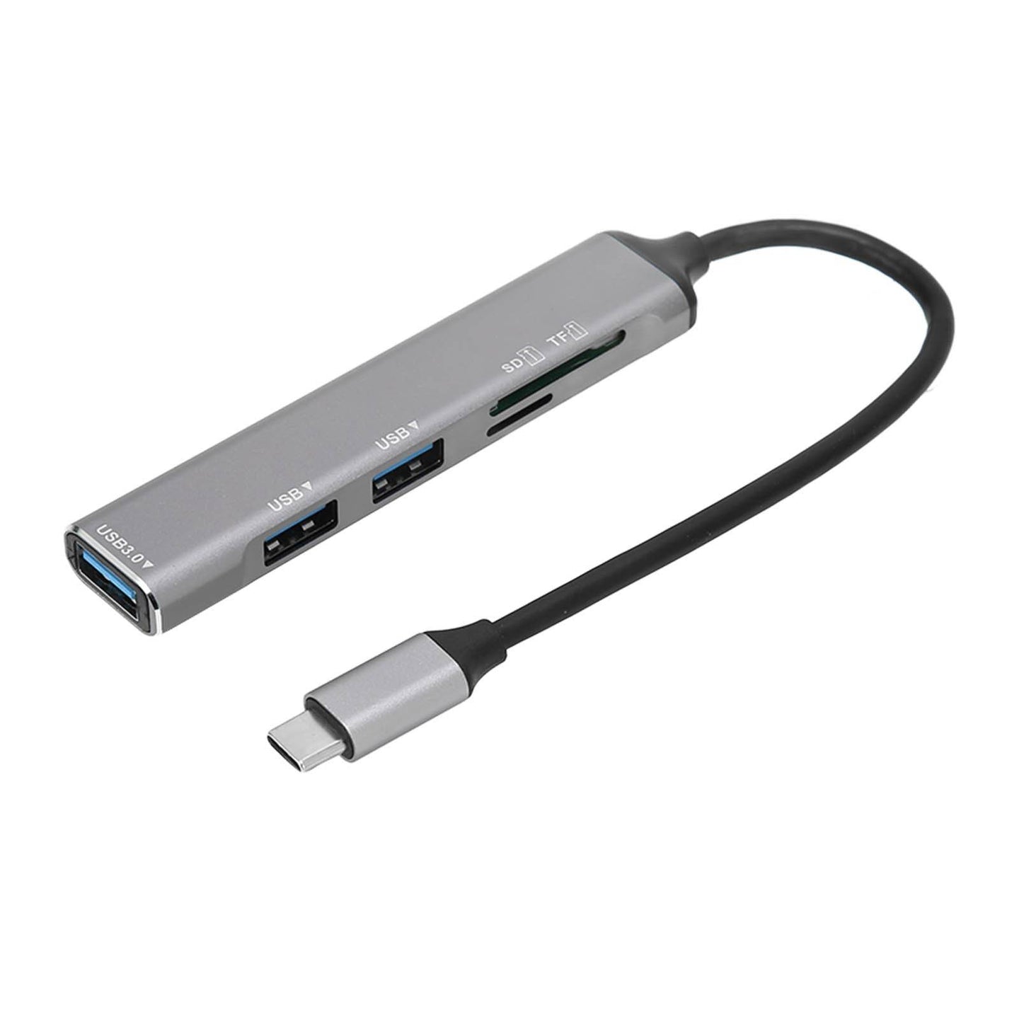 USB C Hub 5 in 1 Plug and Play Type C Hub Metal Electronics Type C Docking Station USB C Adapter for Windows for Linux Black - Gadget Aliens 