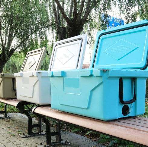 Trending Blue Color 65QT Outdoor Cooler Fish Ice Chest Box Popular Camping Cooler Box - Gadget Aliens