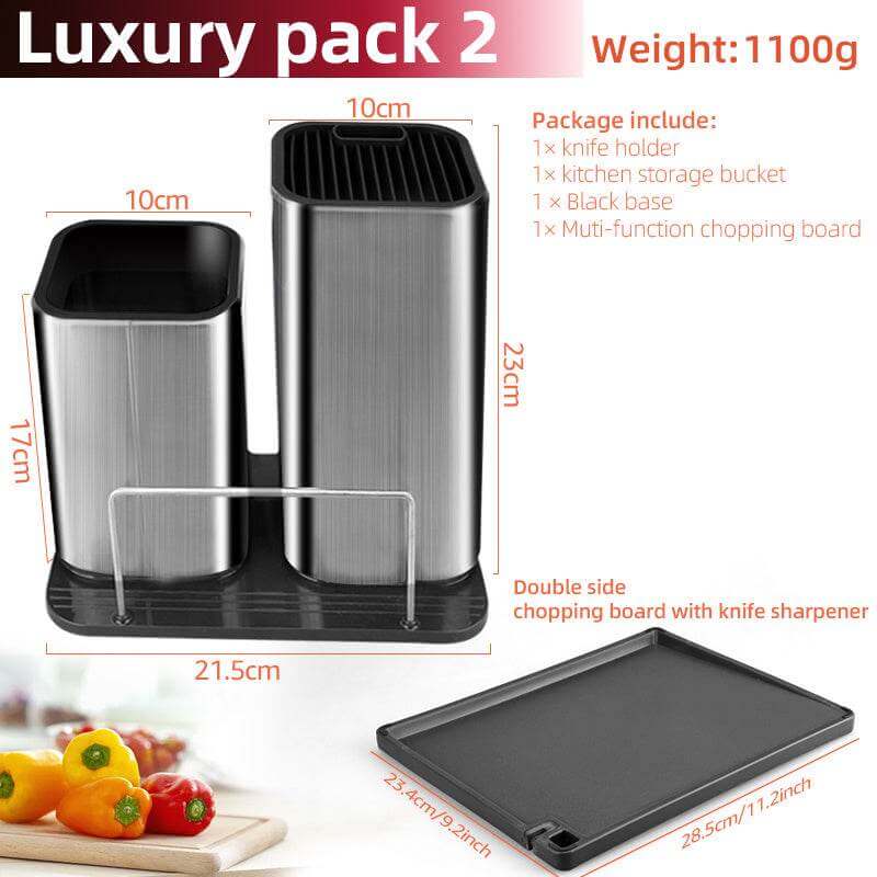 Drainable Knife Chopping Board Holder Size Chopper Holder - Gadget Aliens