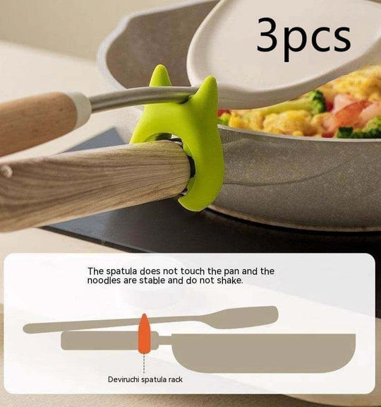 Multifunctional Spatula Holder Silicone Anti-overflow Spoon Holder Cooking Pot Anti-scalding Clip Kitchen Gadgets - Gadget Aliens 
