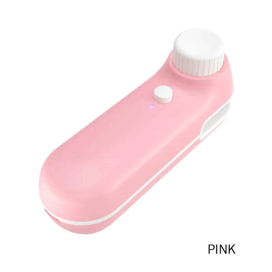 Rechargable 2 In 1 Mini Heat Sealer Storage Bag Plastic Package Snack Sealer Bag Handheld Heat Sealer Plastic Bag USB Mini Bag Sealer Cutter Mini Chip Bag Sealer - Gadget Aliens 