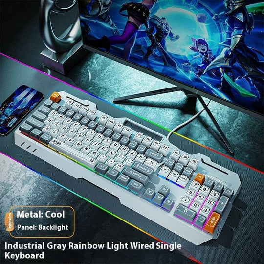 Keyboard Wired Mechanical Feeling Gaming Electronic Sports Desktop Computer Mute - Gadget Aliens