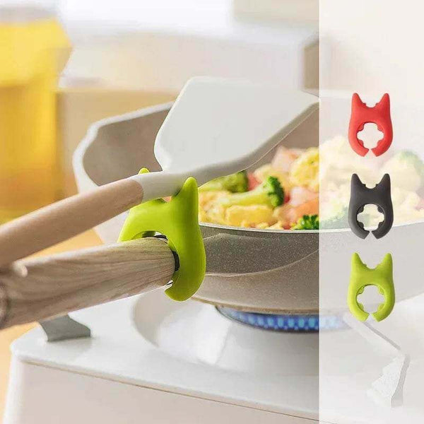 Multifunctional Spatula Holder Silicone Anti-overflow Spoon Holder Cooking Pot Anti-scalding Clip Kitchen Gadgets - Gadget Aliens