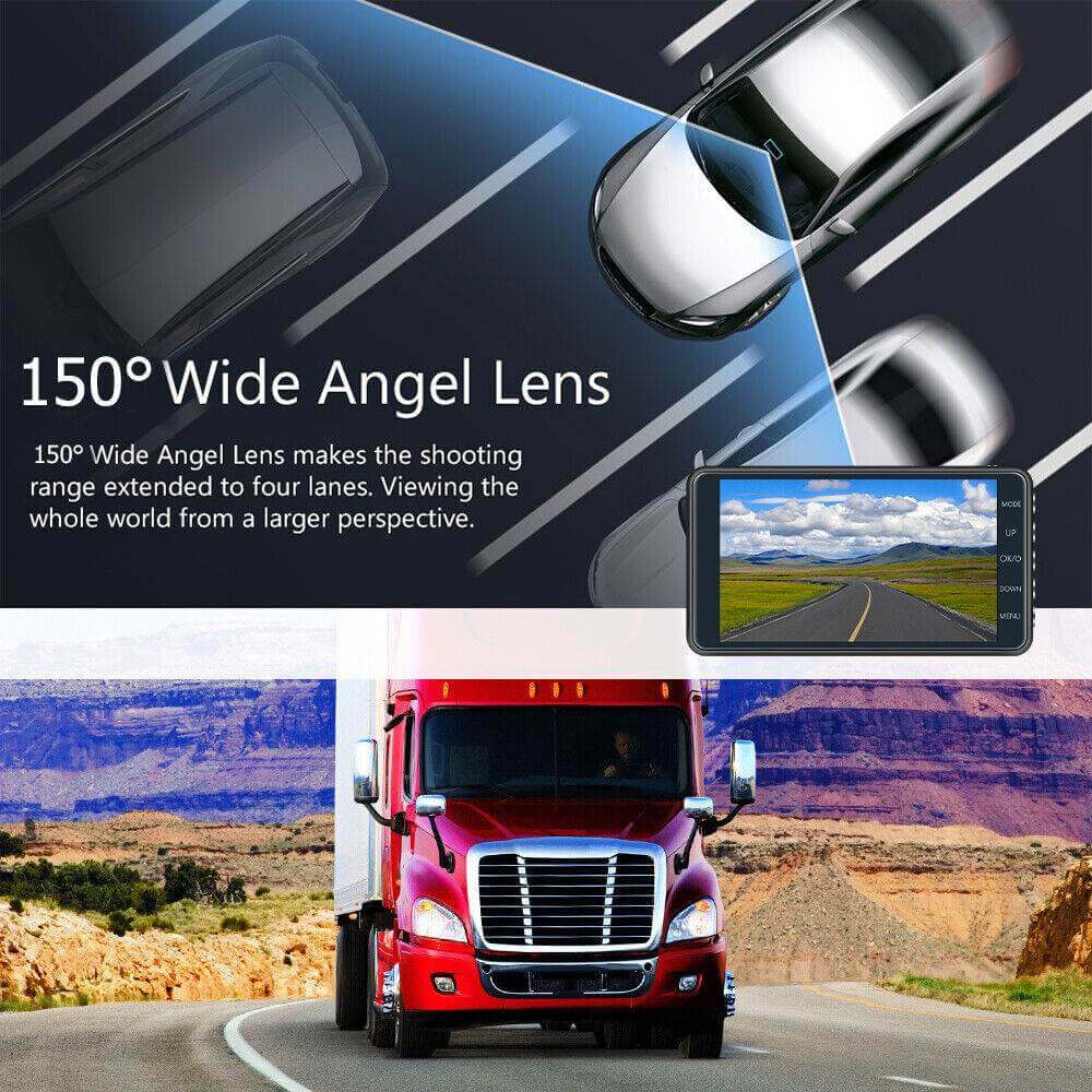 Car Camera Recorder Dual Front And Rear HD 1080P Dash Cam Night Vision - Gadget Aliens