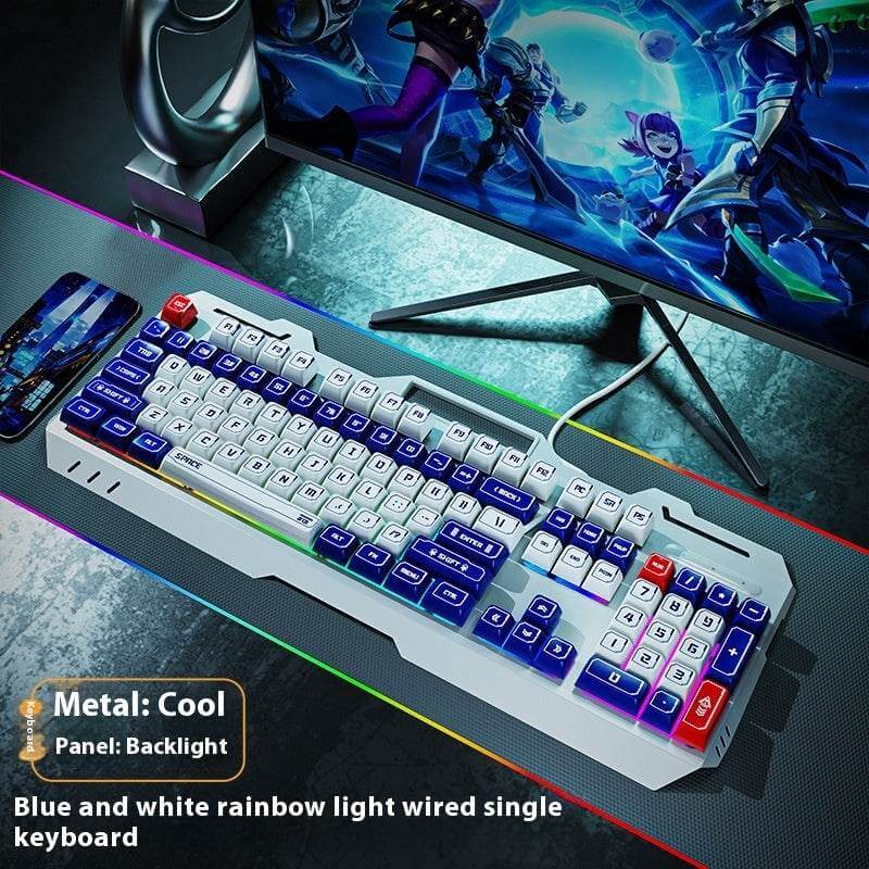 Keyboard Wired Mechanical Feeling Gaming Electronic Sports Desktop Computer Mute - Gadget Aliens