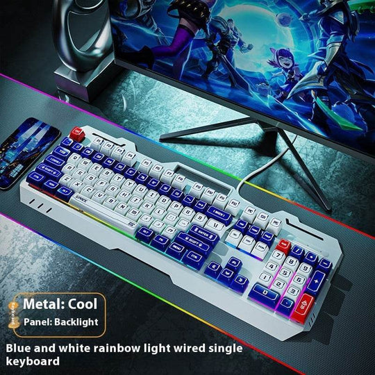 Keyboard Wired Mechanical Feeling Gaming Electronic Sports Desktop Computer Mute - Gadget Aliens 