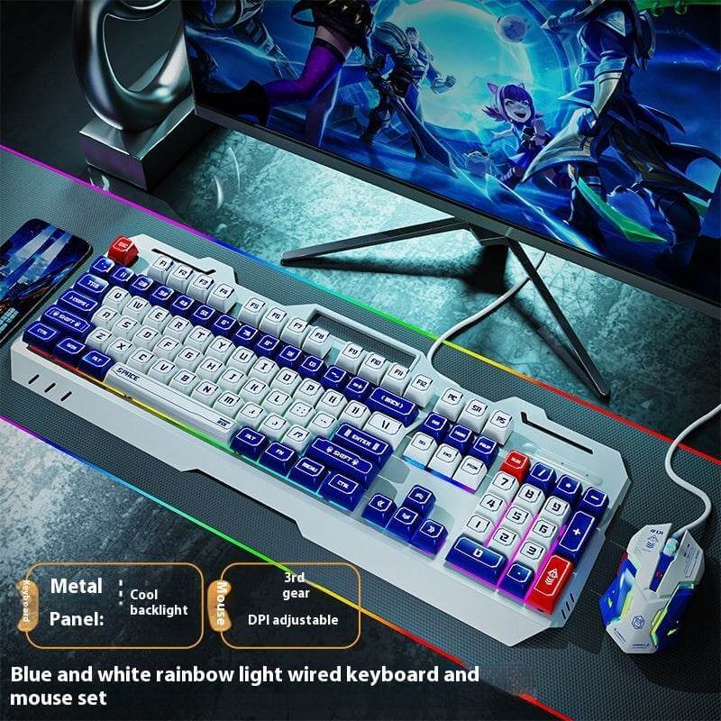Keyboard Wired Mechanical Feeling Gaming Electronic Sports Desktop Computer Mute - Gadget Aliens