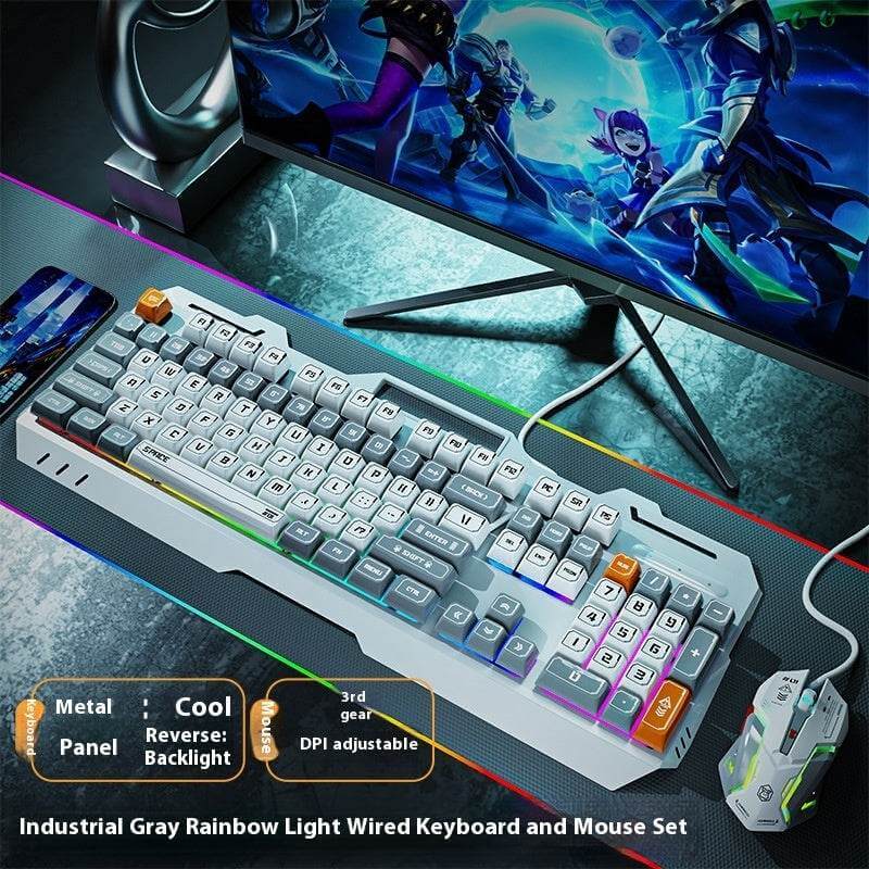 Keyboard Wired Mechanical Feeling Gaming Electronic Sports Desktop Computer Mute - Gadget Aliens