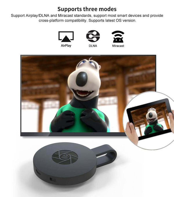 Compatible with Apple, Wireless Cast Same Screen TV Device Mobile Phone Laptop Computer Wi-Fi HD HDMI Projector Video Magnifier Smartphone Android IOS - Gadget Aliens 