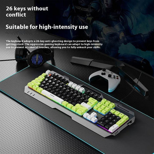 Keyboard Wired Mechanical Feeling Gaming Electronic Sports Desktop Computer Mute - Gadget Aliens