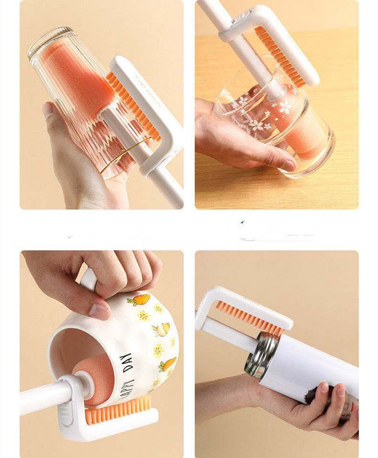 Non Dead Corner Glass Cleaning Brush Kitchen Gadgets - Gadget Aliens 