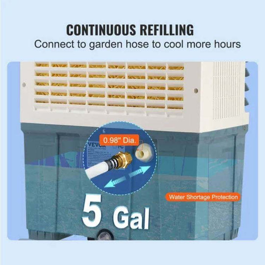 VEVOR Evaporative Air Cooler – 3-speed oscillating swamp cooler for indoor use - Gadget Aliens 