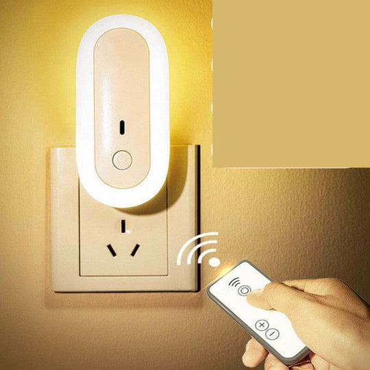 USB Remote Control Wall Lamp Timing Dimming Night Light Simple Bedroom Living Room Corridor LED Wall Lamp Socket - Gadget Aliens