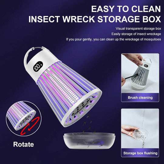 Digital Display Mosquito Killer Lamp Electric Shock Mosquito Trap Light Radiationless Insect Repellent Trap For Bedroom Outdoor Summer Gadgets - Gadget Aliens