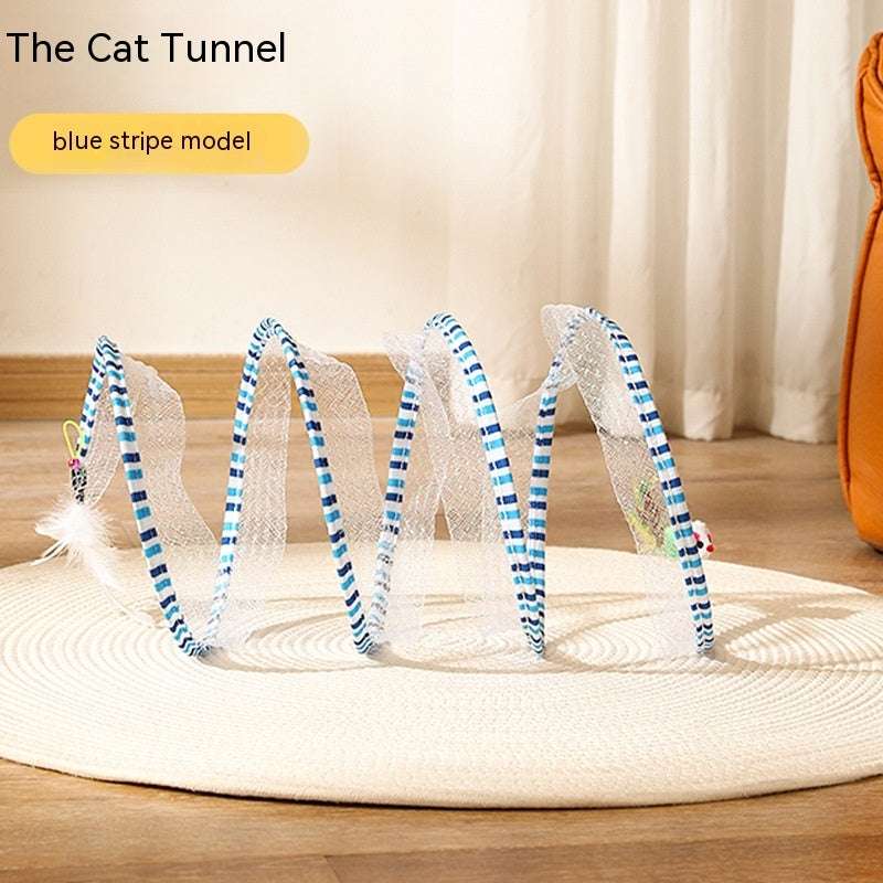 Unleash Natural Instincts with Our Interactive Folded Cat Tunnel