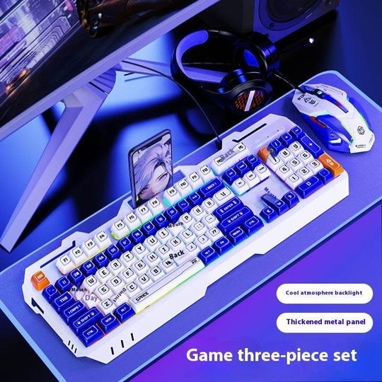 Keyboard Wired Mechanical Feeling Gaming Electronic Sports Desktop Computer Mute - Gadget Aliens
