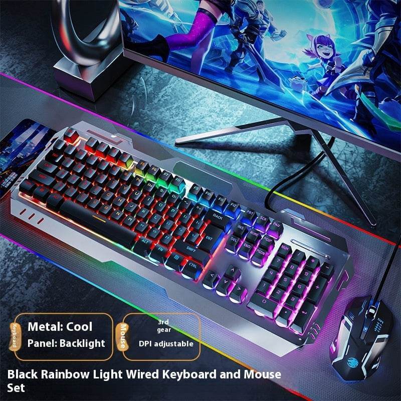 Keyboard Wired Mechanical Feeling Gaming Electronic Sports Desktop Computer Mute - Gadget Aliens