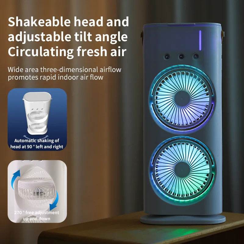 Double-ended Spray Humidifier Air Conditioner Hydrocooling Portable Air Cooler - Gadget Aliens 