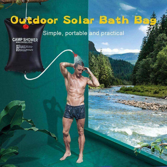 20L Camping Shower Portable Compact Solar Sun Heating Bath Bag Outdoor Travel - Gadget Aliens